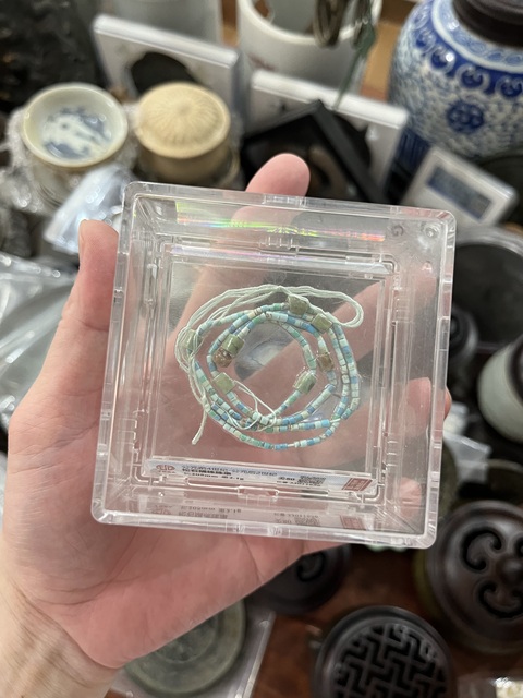 古玩玉器綠松石珠串真品鑒賞圖