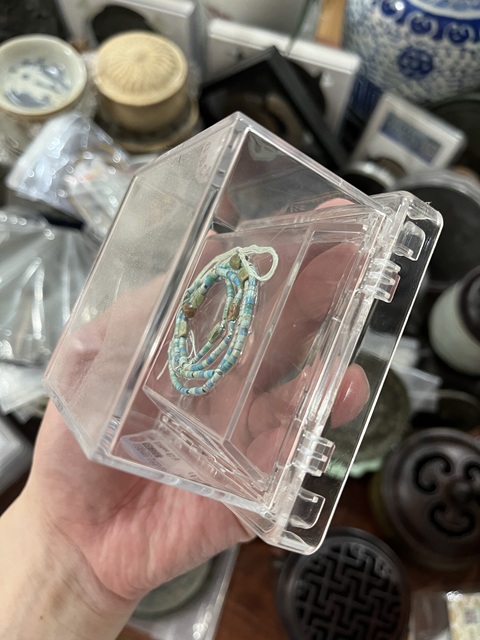 古玩玉器綠松石珠串真品鑒賞圖