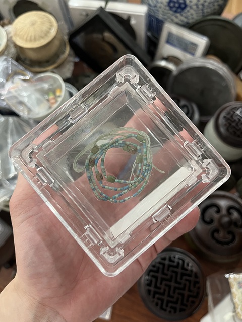 古玩玉器綠松石珠串真品鑒賞圖