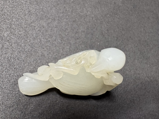 古玩玉器和田玉雕“喜事連連”把件真品鑒賞圖