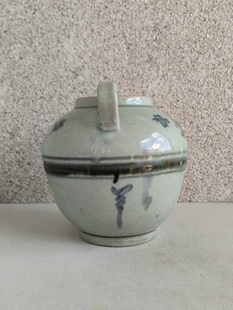 古玩陶瓷青花花卉紋茶壺真品鑒賞圖