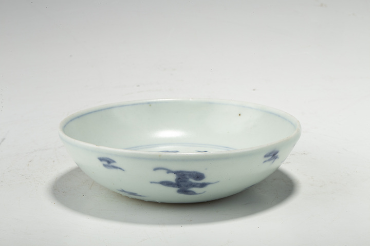 古玩陶瓷明中·青花壬字云紋臥足洗拍賣，當前價格666元