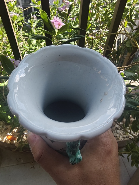 古玩陶瓷粉彩花鳥瓶真品鑒賞圖