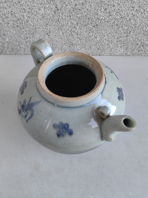 古玩陶瓷青花花卉紋茶壺拍賣，當前價格1600元