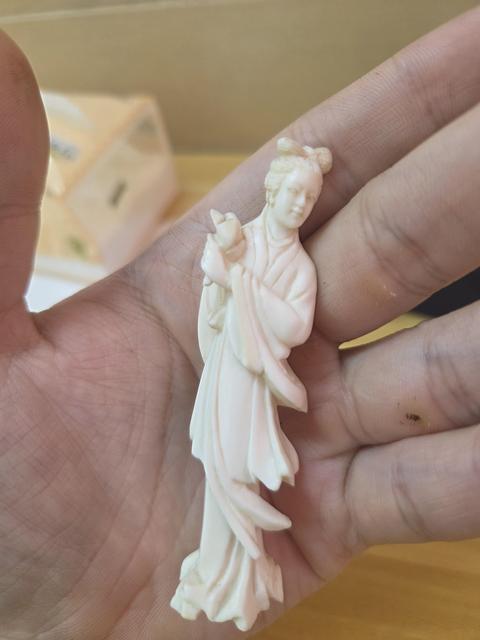 古玩雜項牙雕仙女真品鑒賞圖