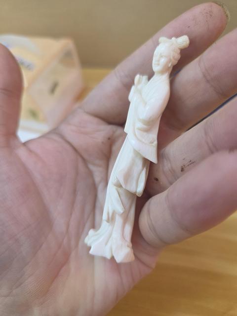 古玩雜項牙雕仙女真品鑒賞圖