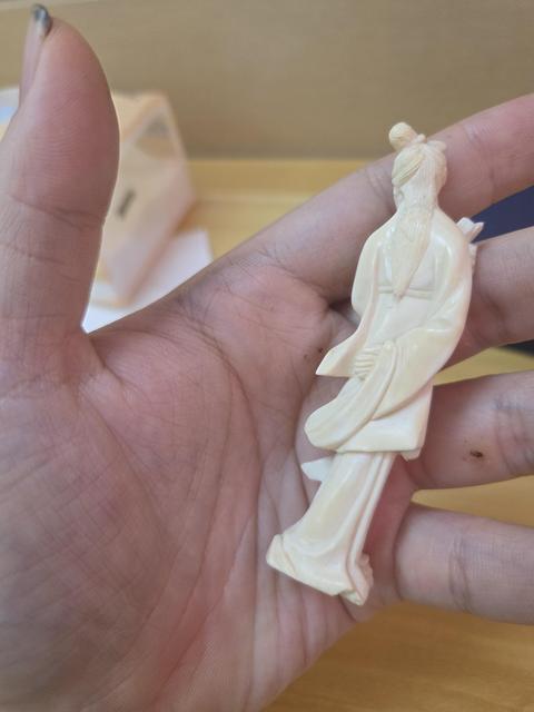 古玩雜項牙雕仙女真品鑒賞圖