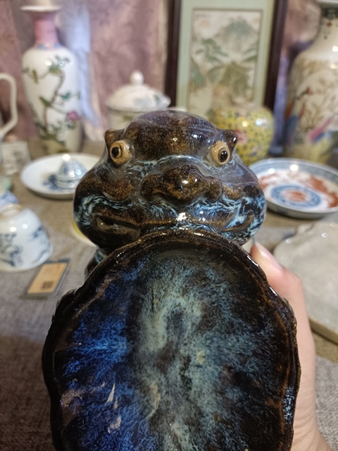 古玩陶瓷鈞釉水洗真品鑒賞圖