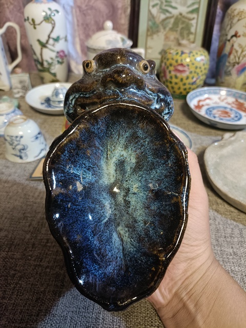 古玩陶瓷鈞釉水洗真品鑒賞圖