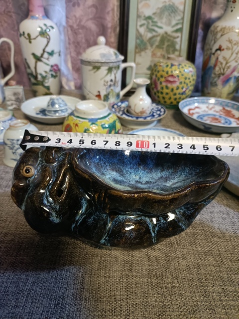 古玩陶瓷鈞釉水洗真品鑒賞圖