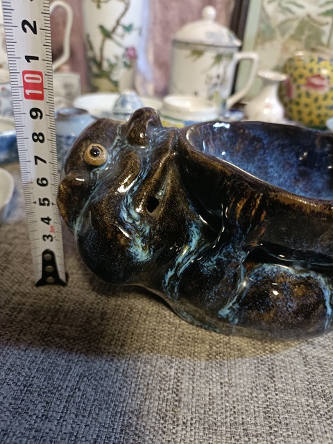 古玩陶瓷鈞釉水洗真品鑒賞圖