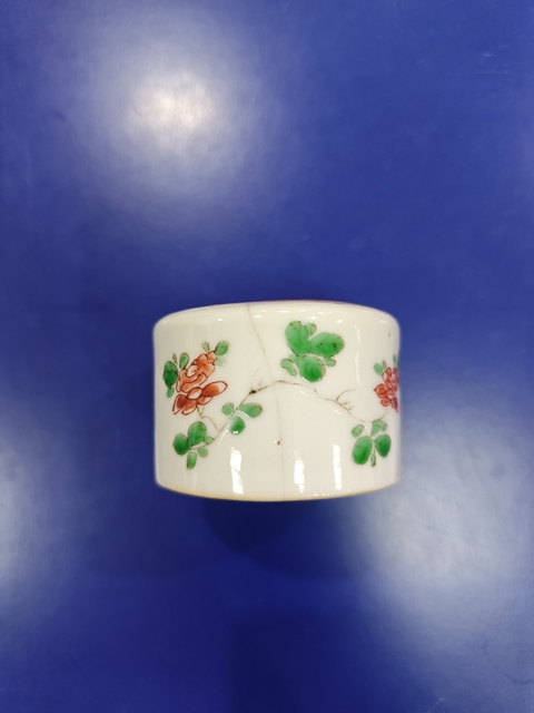 古玩陶瓷五彩博古圖茶葉罐真品鑒賞圖