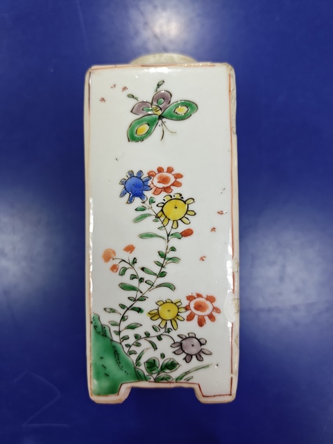 古玩陶瓷五彩博古圖茶葉罐真品鑒賞圖