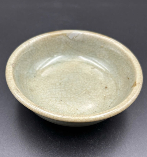 古玩陶瓷綠哥釉水洗真品鑒賞圖