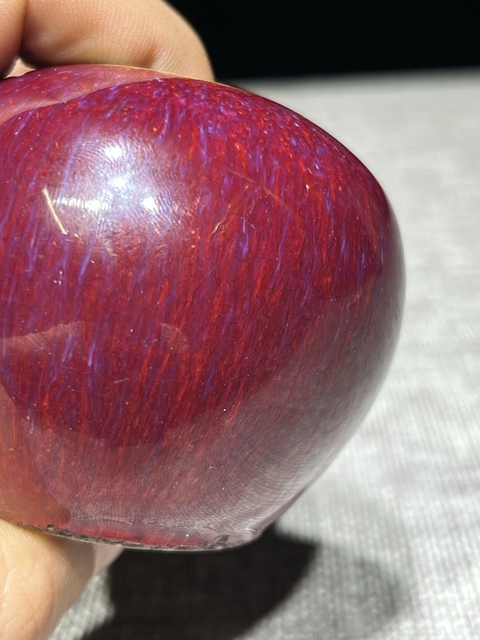 古玩陶瓷鈞紅窯變釉水盂真品鑒賞圖