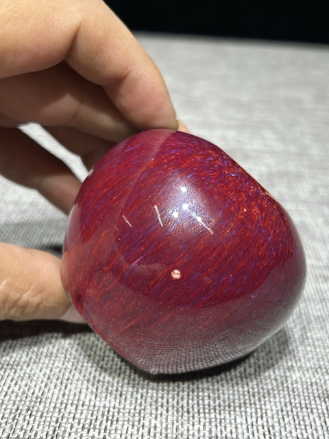古玩陶瓷鈞紅窯變釉水盂真品鑒賞圖
