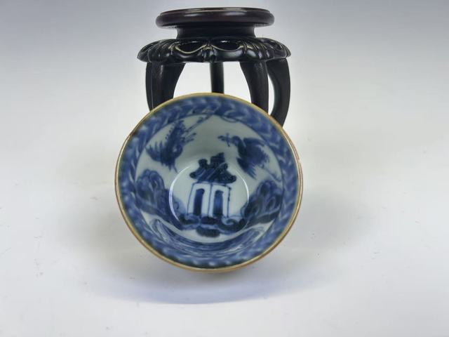 古玩陶瓷清康熙·外紫金釉青花海屋添籌杯拍賣，當(dāng)前價格88元