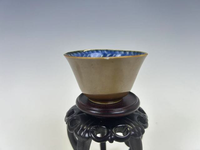 古玩陶瓷清康熙·外紫金釉青花海屋添籌杯拍賣，當(dāng)前價格88元