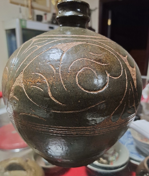 古玩陶瓷磁州窯嘟嚕瓶真品鑒賞圖