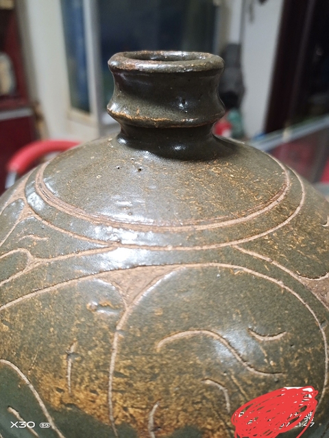 古玩陶瓷磁州窯嘟嚕瓶真品鑒賞圖