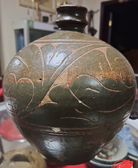古玩陶瓷磁州窯嘟嚕瓶真品鑒賞圖