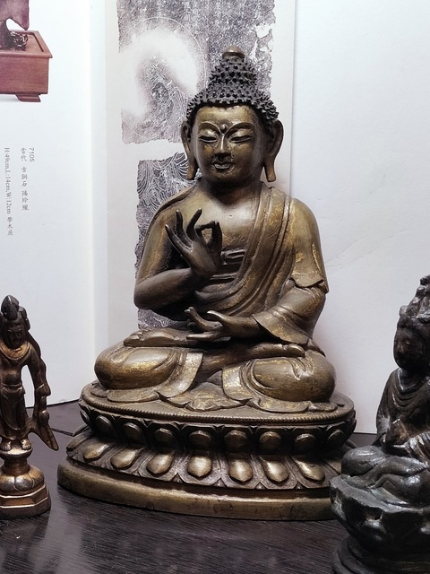 古玩銅器燃燈佛真品鑒賞圖