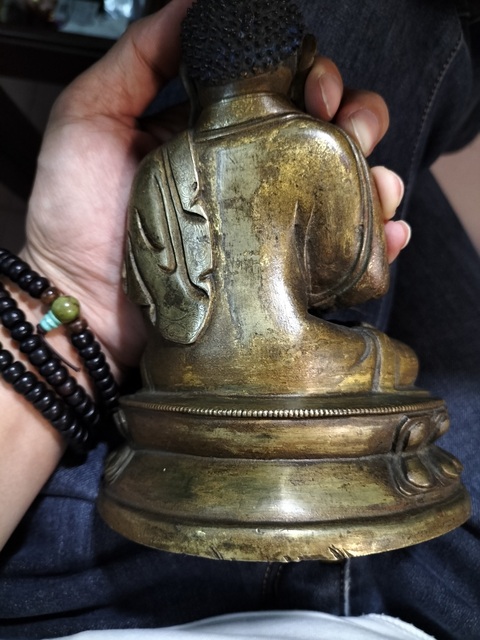古玩銅器燃燈佛真品鑒賞圖