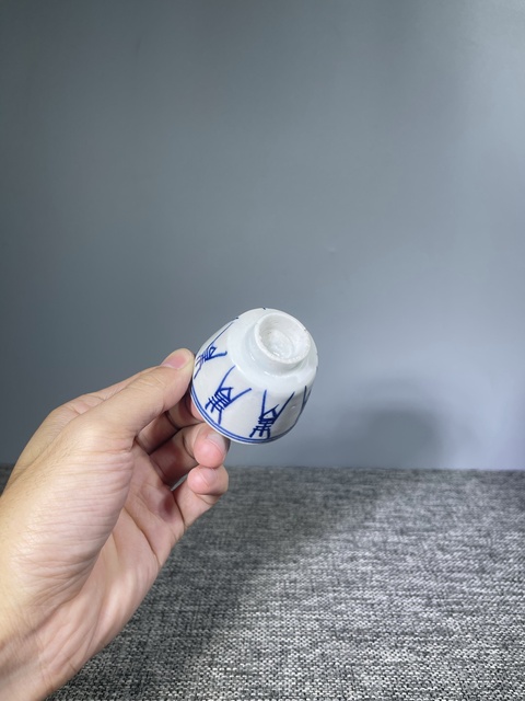 古玩陶瓷清晚期.青花壽字茶杯拍賣,當前價格0元