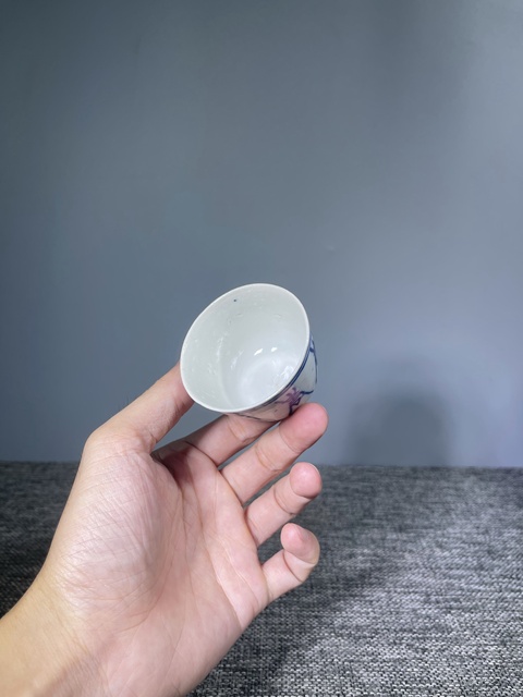 古玩陶瓷清晚期.青花壽字茶杯拍賣,當前價格0元