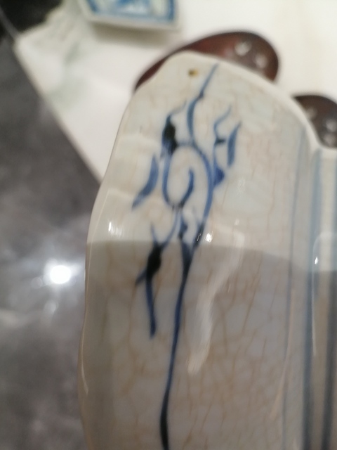 古玩陶瓷清晚期?青花云鶴紋花口盤拍賣,當(dāng)前價(jià)格1288元