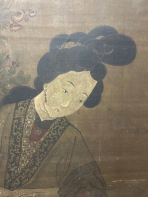 古玩字畫仕女真品鑒賞圖
