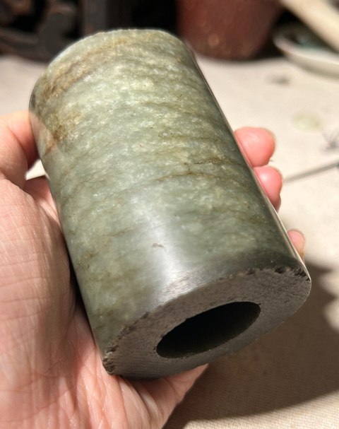 古玩玉器玉筒真品鑒賞圖
