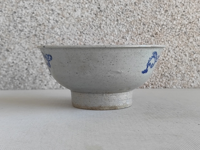 古玩陶瓷青釉青花龍紋高足碗拍賣，當(dāng)前價格580元