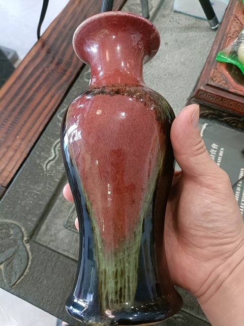 古玩陶瓷三陽開泰觀音瓶真品鑒賞圖