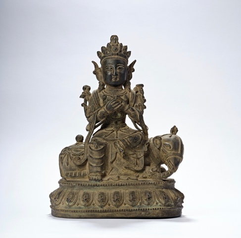 古玩銅器普賢菩薩真品鑒賞圖