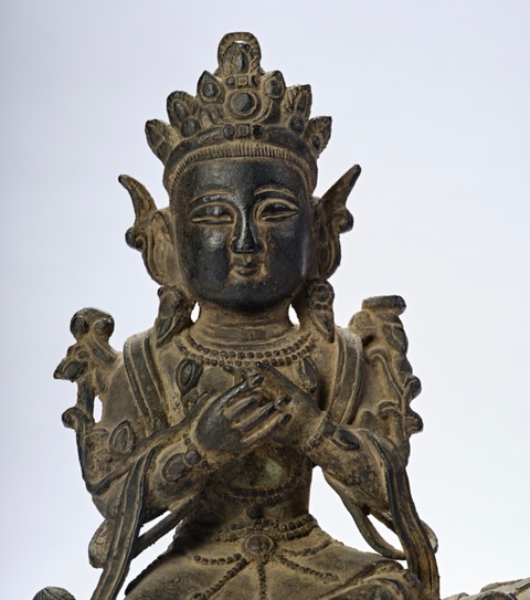 古玩銅器普賢菩薩真品鑒賞圖
