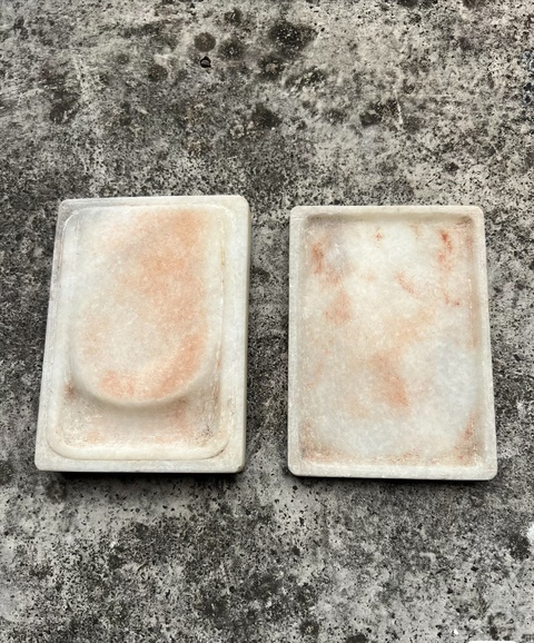古玩雜項配蓋易水白玉硯真品鑒賞圖