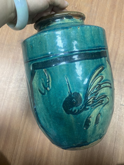古玩陶瓷花鳥紋罐真品鑒賞圖