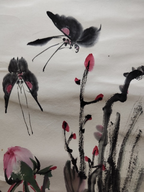 古玩字畫河北美院教授霍春陽弟子張?zhí)煊?花卉拍賣，當(dāng)前價格1111元