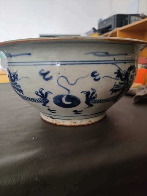 古玩陶瓷乾隆青花龍紋香爐真品鑒賞圖