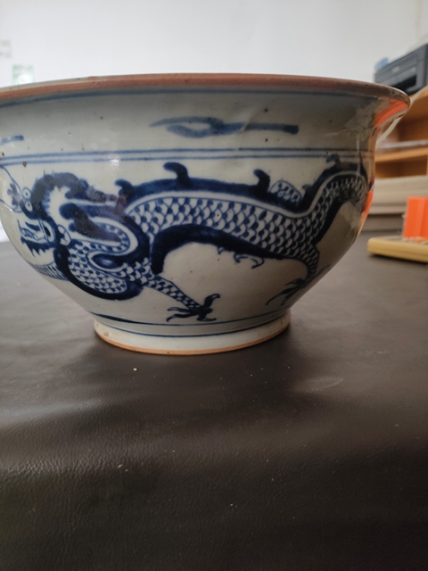 古玩陶瓷乾隆青花龍紋香爐真品鑒賞圖