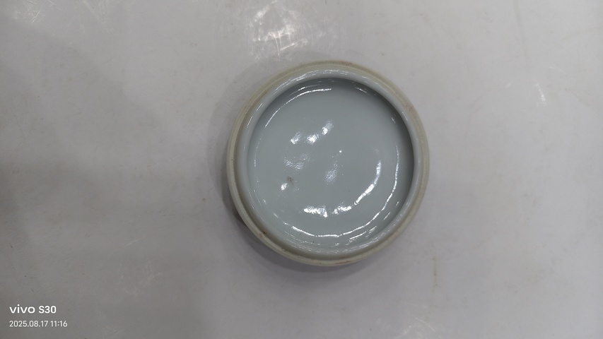古玩陶瓷鹿紋印泥盒真品鑒賞圖