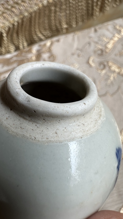 古玩陶瓷青花大吉大利圖瓶，注意品相真品鑒賞圖