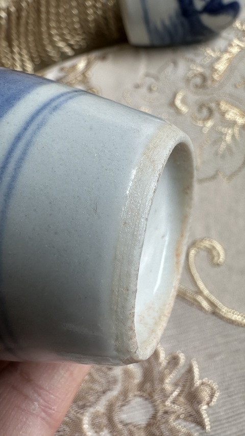 古玩陶瓷青花大吉大利圖瓶，注意品相真品鑒賞圖