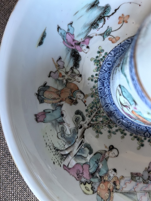 古玩陶瓷粉彩燭臺真品鑒賞圖