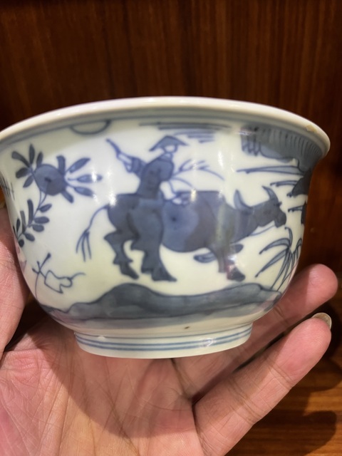 古玩陶瓷青花茶圓真品鑒賞圖