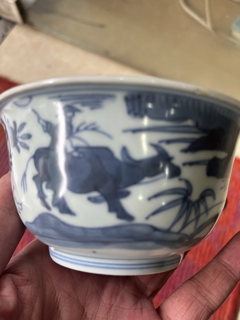 古玩陶瓷青花茶圓真品鑒賞圖