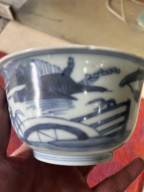 古玩陶瓷青花茶圓真品鑒賞圖