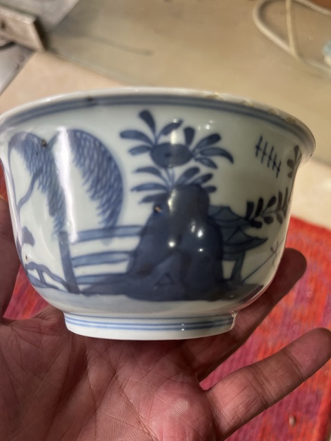 古玩陶瓷青花茶圓真品鑒賞圖