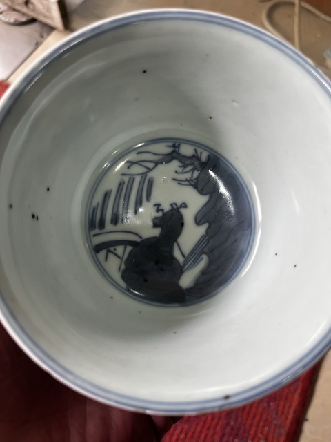 古玩陶瓷青花茶圓真品鑒賞圖
